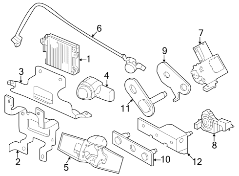 2022 Infiniti QX55 Parking Aid Diagram 1