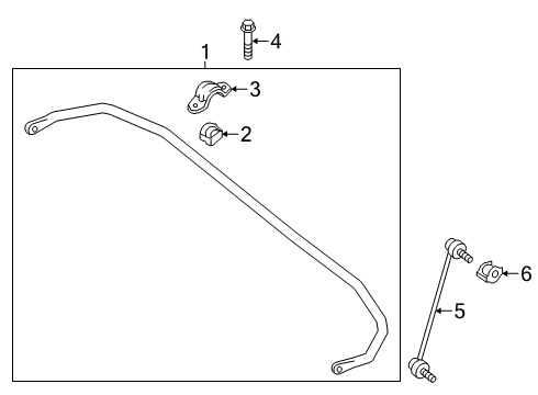 2021 Infiniti QX50 Stabilizer Bar & Components - Front Diagram