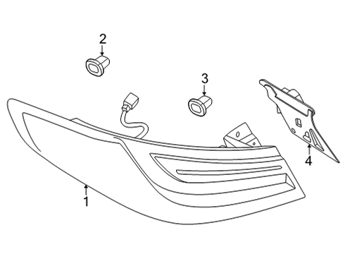 2022 Infiniti QX55 Combination Lamp Assy-Rear,LH Diagram for 26555-5VG0A