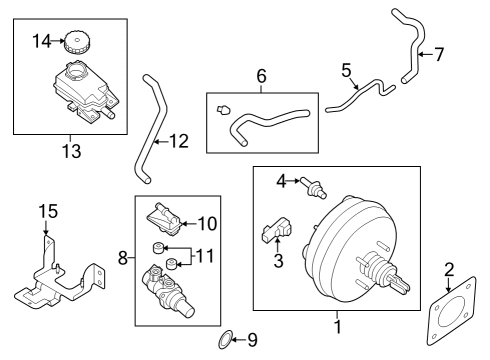 2022 Infiniti QX60 HOSE-BRAKE BOOSTER Diagram for 47471-6SA0A