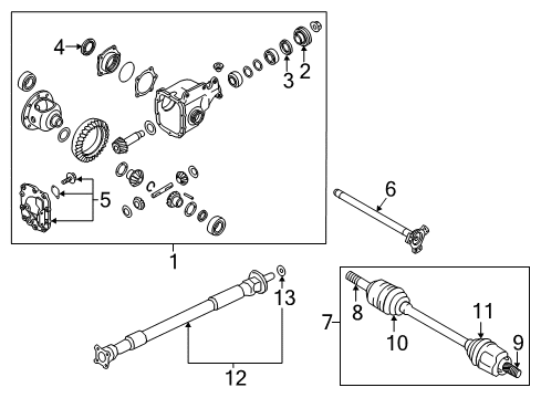 2020 Infiniti Q60 Carrier & Front Axles Diagram