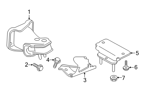 2020 Infiniti QX80 Engine & Trans Mounting Diagram