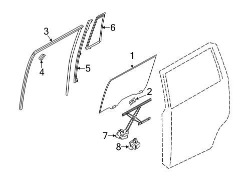 2021 Infiniti QX80 Rear Door Diagram 1