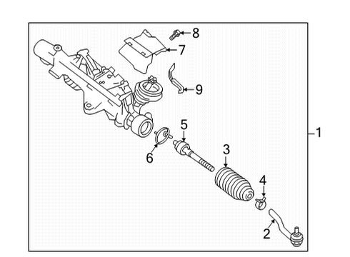 2022 Infiniti QX55 Steering Column & Wheel, Steering Gear & Linkage Diagram 3