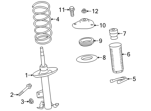 2020 Infiniti QX50 Struts & Components - Front Diagram