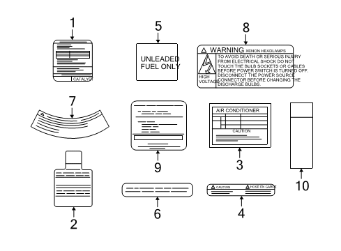 2020 Infiniti QX60 Information Labels Diagram