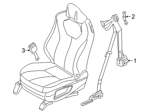 2020 Infiniti Q60 Seat Belt Diagram 1