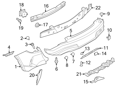 2024 Infiniti QX55 Bumper & Components - Rear Diagram