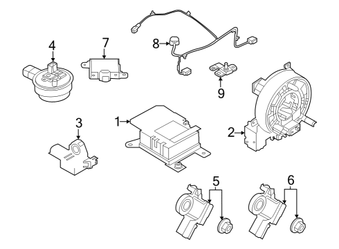 2022 Infiniti QX60 Sensor-Air Bag Front Center Diagram for 98581-5NA7A