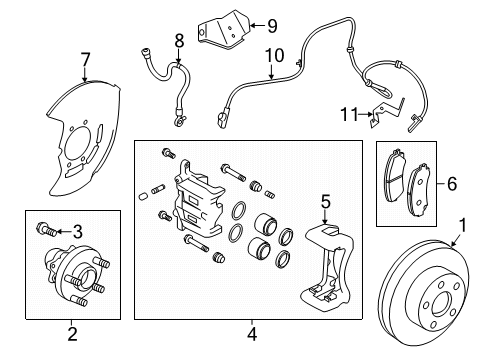 2022 Infiniti Q50 Front Brakes Diagram 4