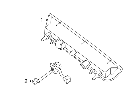 2020 Infiniti QX60 High Mount Lamps Diagram