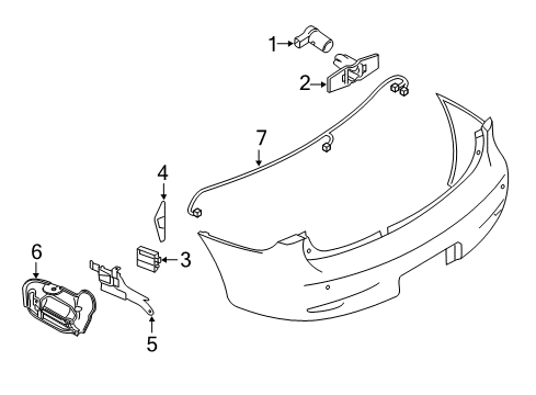 2021 Infiniti QX80 Electrical Components - Rear Bumper Diagram