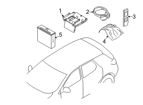 2020 Infiniti QX60 Entertainment System Components Diagram