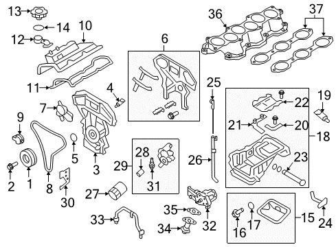 2016 Infiniti Q50 Gasket Fluid Diagram for KA761-33000