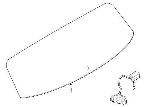 2023 Infiniti QX60 Glass - Lift Gate Diagram