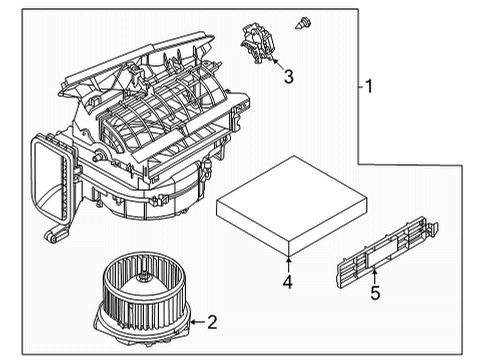 2022 Infiniti QX60 Blower Assy-Front Diagram for 27220-6RF0A