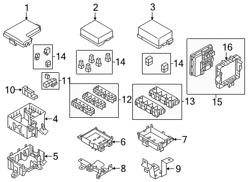 2020 Infiniti QX80 Bracket-Clip Diagram for 24230-6JR0A