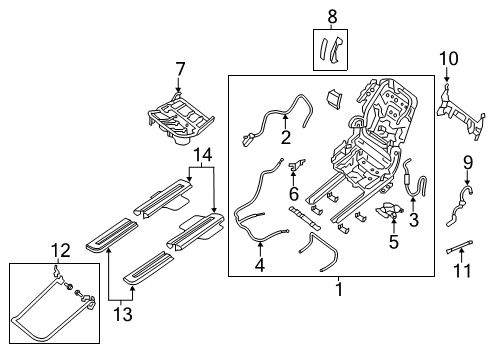 2020 Infiniti QX60 Second Row Seats Diagram 2