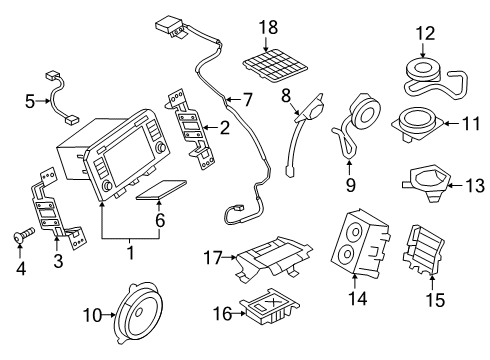 2022 Infiniti QX55 Speaker Unit Diagram for 28153-1JB0A