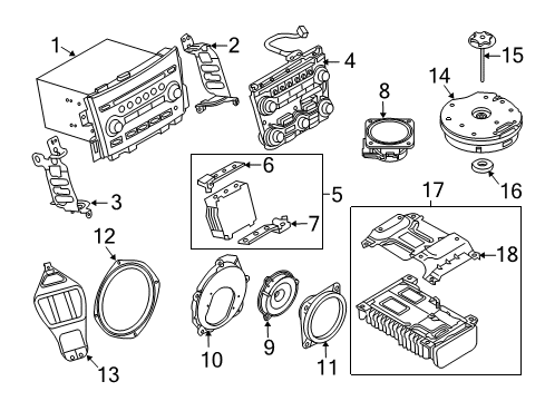 2022 Infiniti QX60 Speaker Unit Diagram for 28154-1BP0A