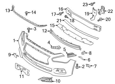 2022 Infiniti Q50 Bumper & Components - Front Diagram 1