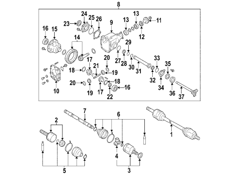 2005 Infiniti FX35 Dust Boot Kit-Repair,Inner Diagram for C974A-4GB0H