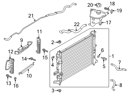 2021 Infiniti QX50 Radiator & Components Diagram