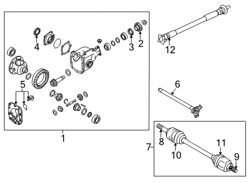 2022 Infiniti Q50 Carrier & Front Axles Diagram