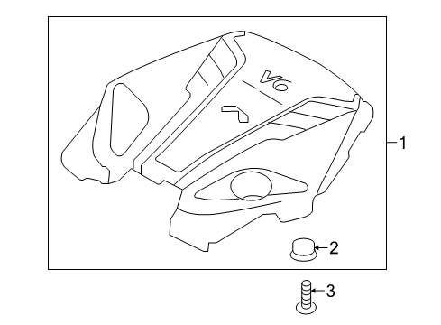 2022 Infiniti Q50 Engine Appearance Cover Diagram