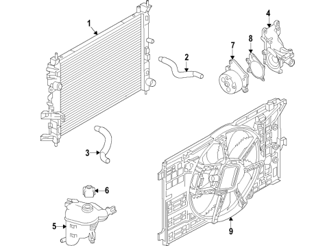 2020 Infiniti QX50 Cooling System, Radiator, Water Pump, Cooling Fan Diagram 2