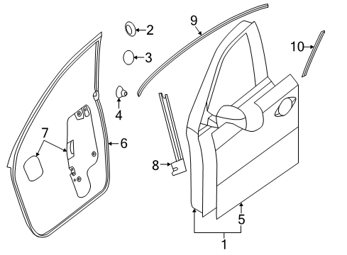 2020 Infiniti QX60 Front Door Diagram