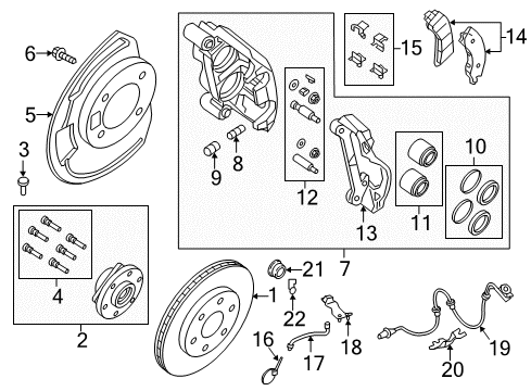 2020 Infiniti QX80 Pad Kit - Disc Brake Diagram for D1060-9FV0A