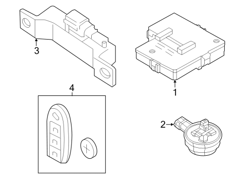 2023 Infiniti QX60 Keyless Entry Components Diagram