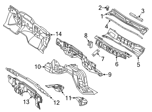 2020 Infiniti QX80 Dash-Lower Diagram for 67300-6JF0A