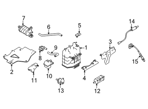 2022 Infiniti QX55 Evaporative Emission Canister Diagram for 14950-5VG0B