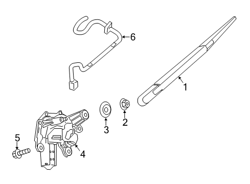 2020 Infiniti QX60 Lift Gate - Wiper & Washer Components Diagram