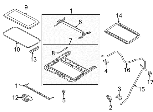 2020 Infiniti QX60 Sunroof Diagram 3