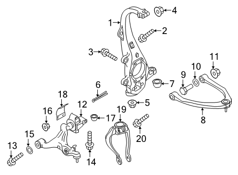 2015 Infiniti Q70 Arm Assembly-Shock ABSORBER, RH Diagram for 56132-JK50C