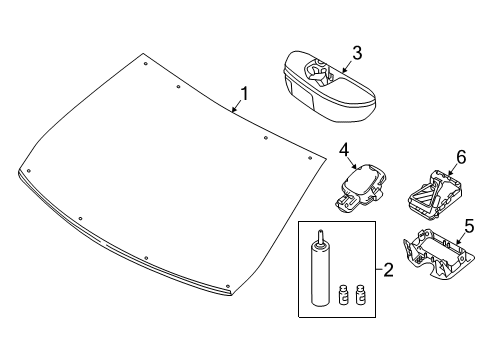 2018 Infiniti QX30 Camera Assembly-Lane Keep Diagram for 284G3-HW20A