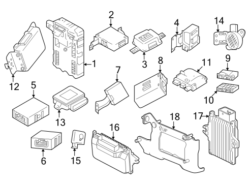 2022 Infiniti QX50 CONTROLLER ASSY-ADAS Diagram for 284E7-9CM2C