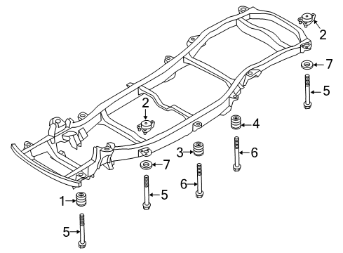 2021 Infiniti QX80 Frame & Components Diagram 1