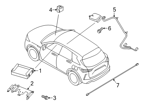 2021 Infiniti QX50 Communication System Components Diagram