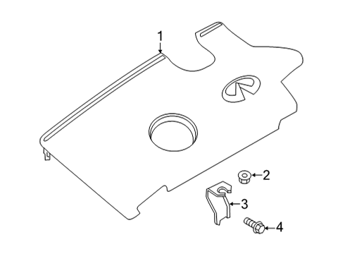 2023 Infiniti QX55 Engine Appearance Cover Diagram