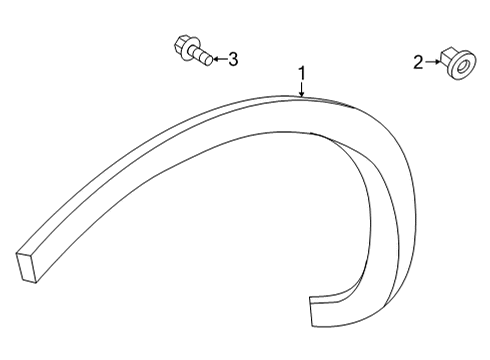 2022 Infiniti QX55 Exterior Trim - Quarter Panel Diagram