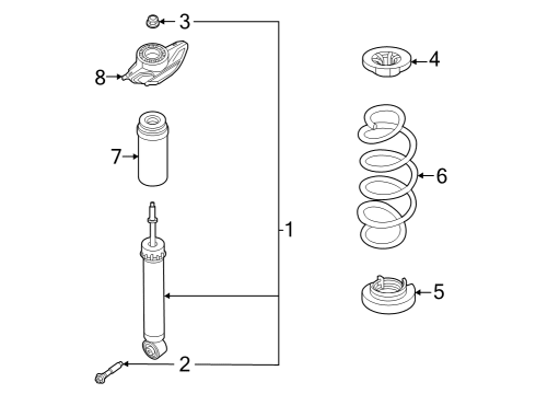 2022 Infiniti QX60 SPRING-REAR SUSPENSION Diagram for 55020-6SB2B