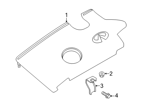 2020 Infiniti QX50 Engine Appearance Cover Diagram