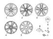 Diagram for Infiniti QX55 Wheel Cover - 40342-5VS1A