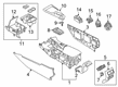 Diagram for Infiniti QX55 Center Console Base - 96911-5NA0A