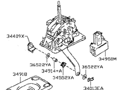Infiniti 34901-1CA1C Transmission Control Device Assembly