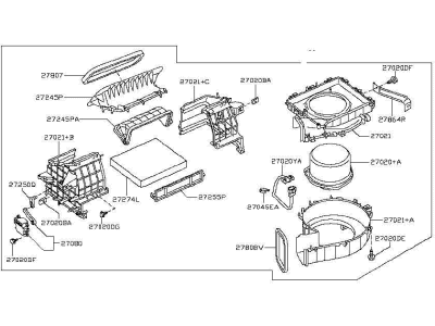 Infiniti 27215-1LA0A Blower Assy-Front